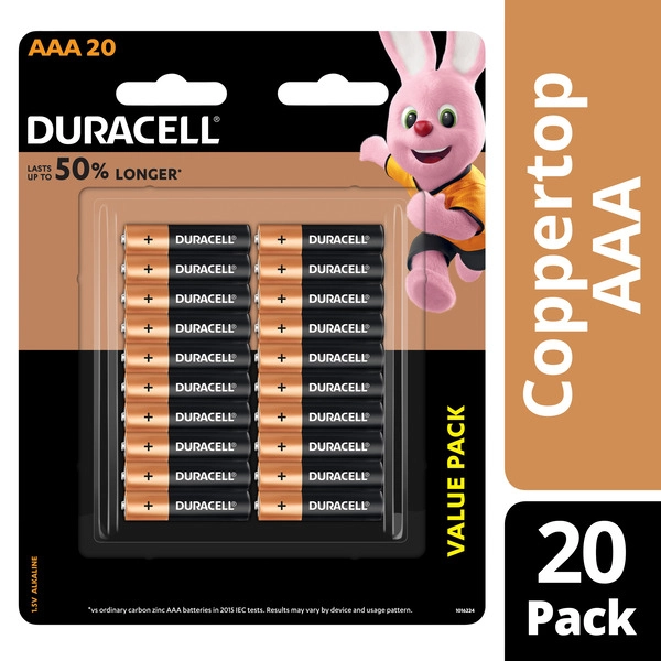 Duracell Coppertop AAA Batteries 20 pack