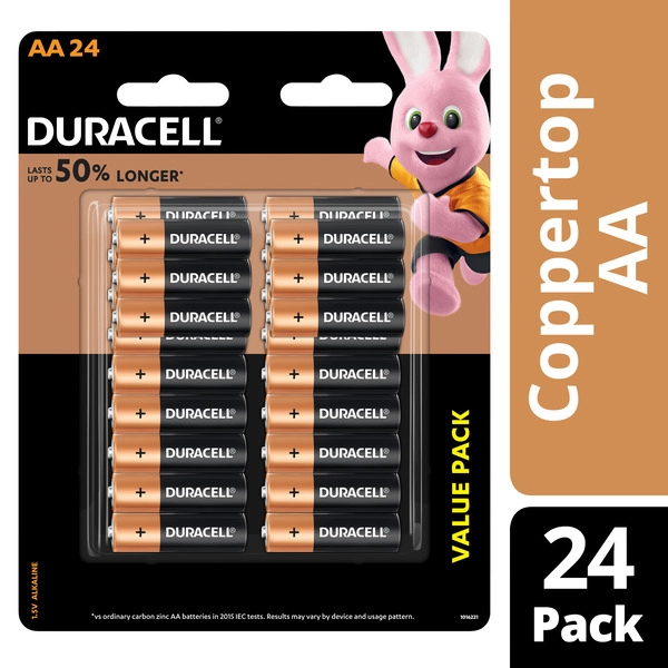 Duracell Coppertop AA Batteries 24 pack