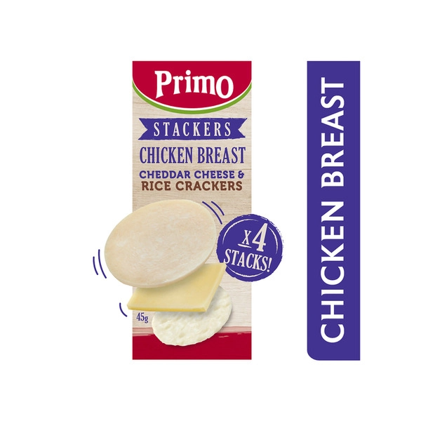 Primo Stacker Chicken Cheese & Rice Crackers 45g