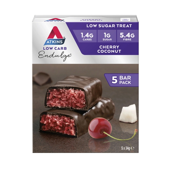 Atkins Low Carb Endulge Bar Cherry Coconut 5x34g 170g