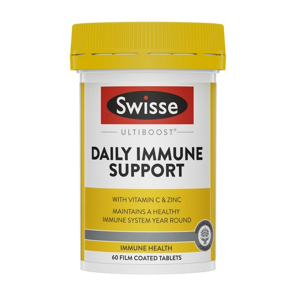 Swisse Ultiboost Daily Immune Support Maintains a Healthy Immune System Year Round 60 Tablets 60 pack