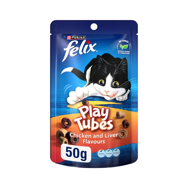 Felix Play Tubes Chicken And Liver Cat Treats 50g