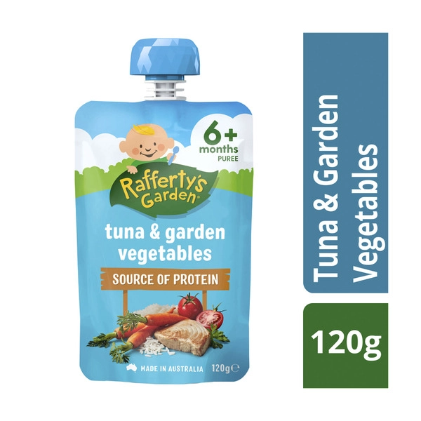 Rafferty's Garden Tuna & Garden Vegetables Protein Baby Food Pouch 6+ Months 120g