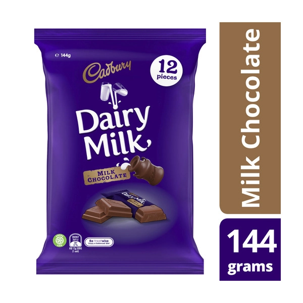 Cadbury Sharepack CADBURY DAIRY MILK CHOCOLATE SHAREPACK 12 PACK 144G 