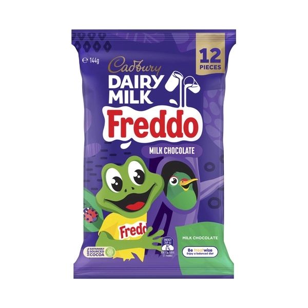 Cadbury Dairy Milk Freddo Chocolate Sharepack 12 Pieces 144g