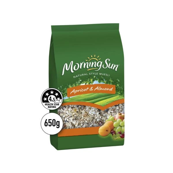 Morning Sun Natural Apricot & Almond Muesli 650g