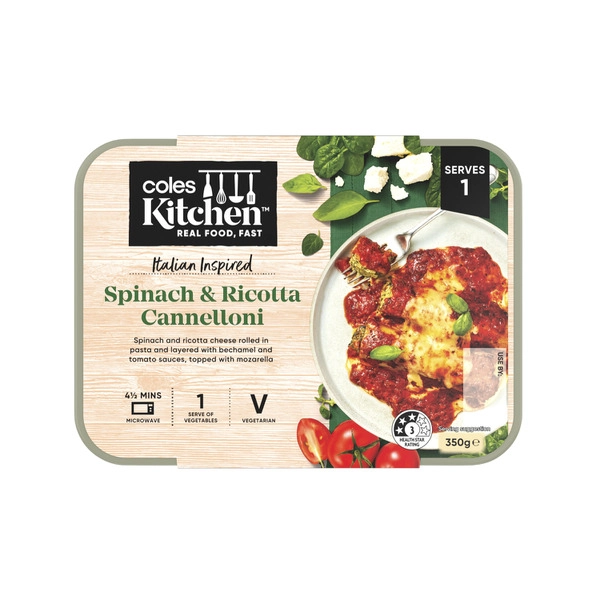 Coles Kitchen Spinach & Ricotta Cannelloni 350g