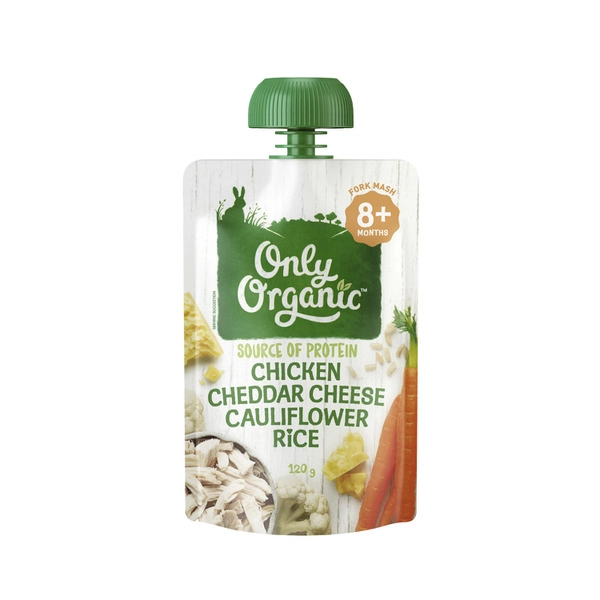 Only Organic  Chicken Cheese & Cauliflower Rice 120g