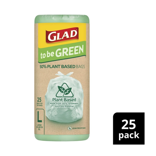 Glad To Be Green Plant Based Kitchen Bags Large 25 pack