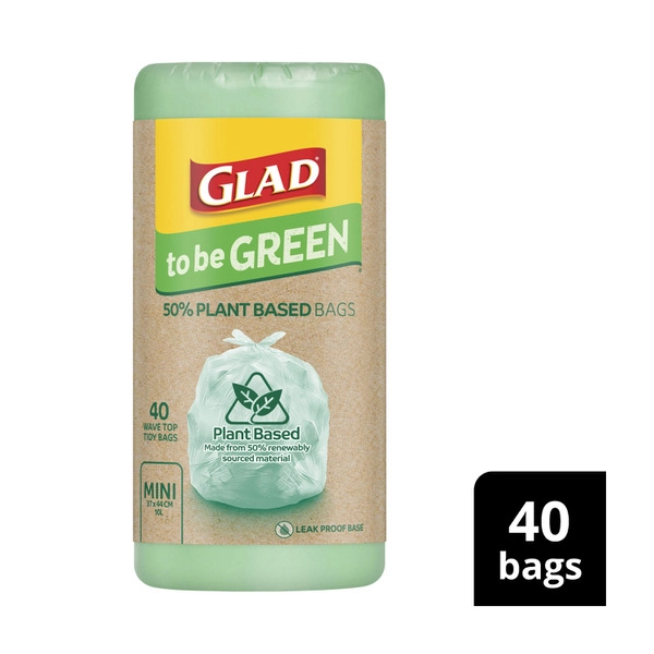 Glad To Be Green Plant Based Kitchen Bags Mini 40 pack