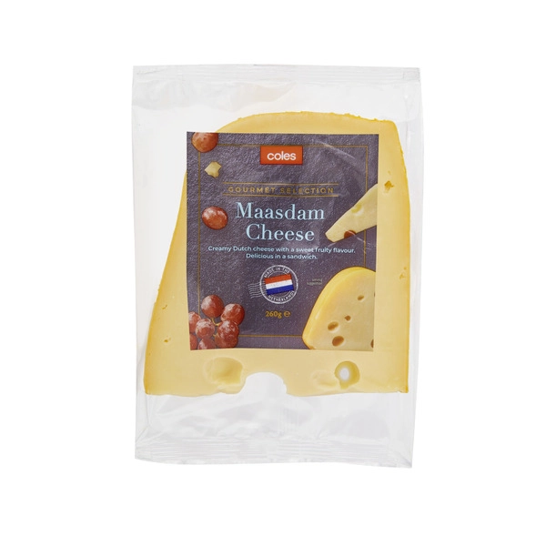 Coles Dutch Maasdam 260g