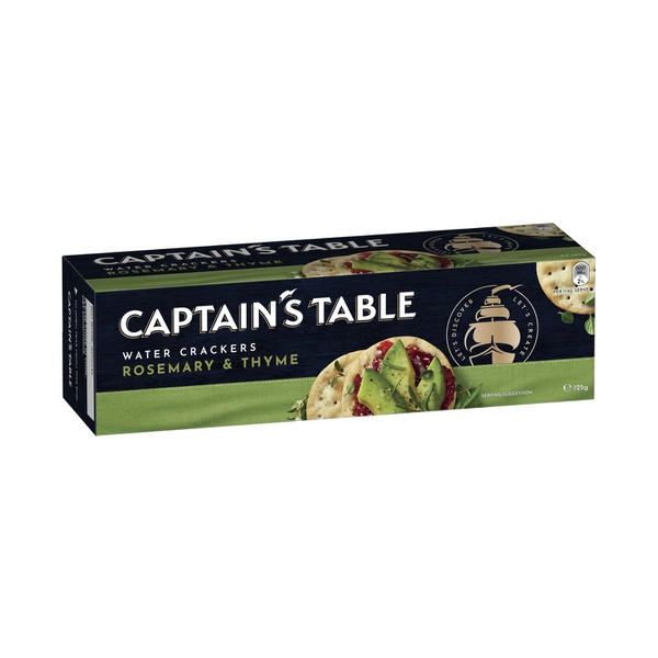 Captain's Table Rosemary & Thyme Water Crackers 125g