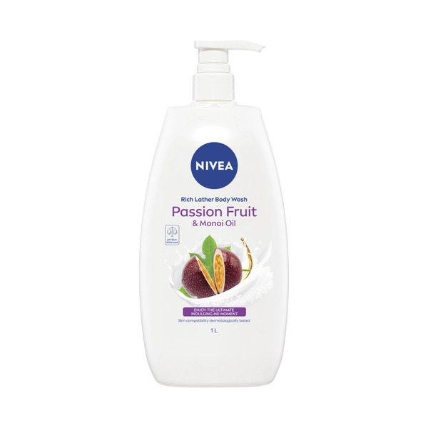 Nivea Shower Passionfruit And Monoi Oil 1L