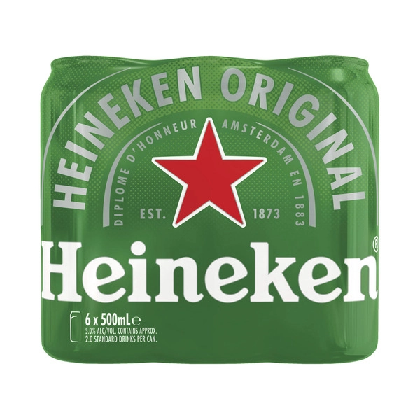 Heineken Can 500mL 6 Pack