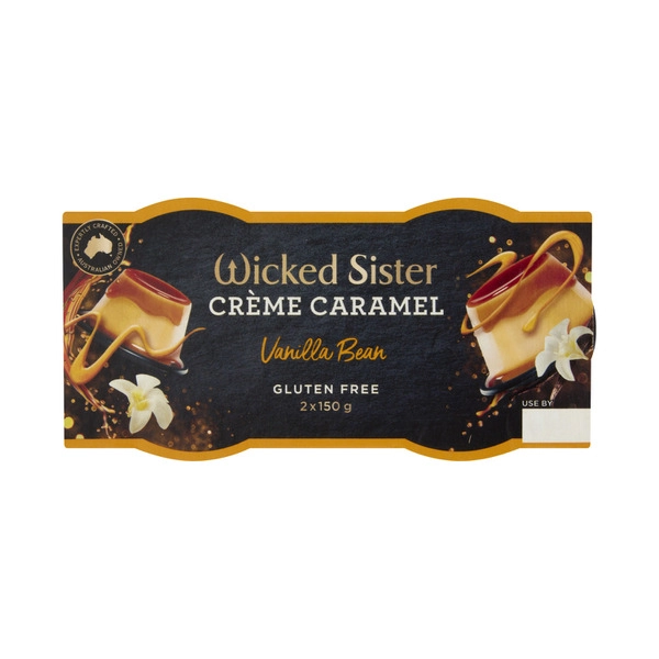 Wicked Sister Vanilla Bean Creme Caramel 2X150Gram 300g