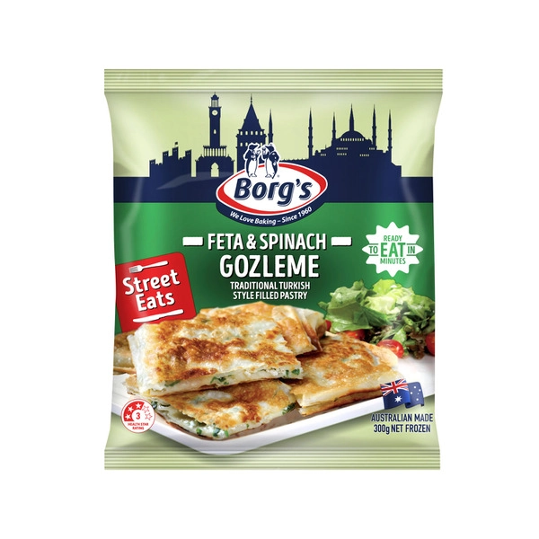 Borg's Feta & Spinach Gozleme 300g