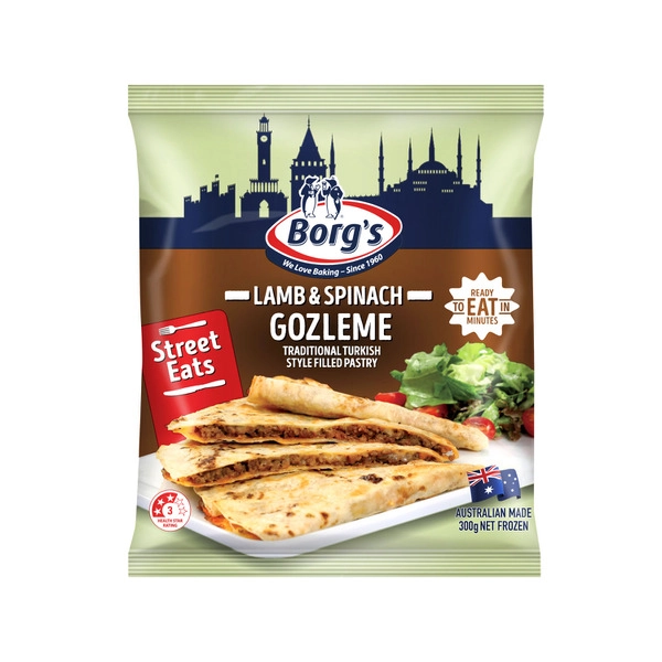 Borg's Gozleme Lamb & Spinach 300g