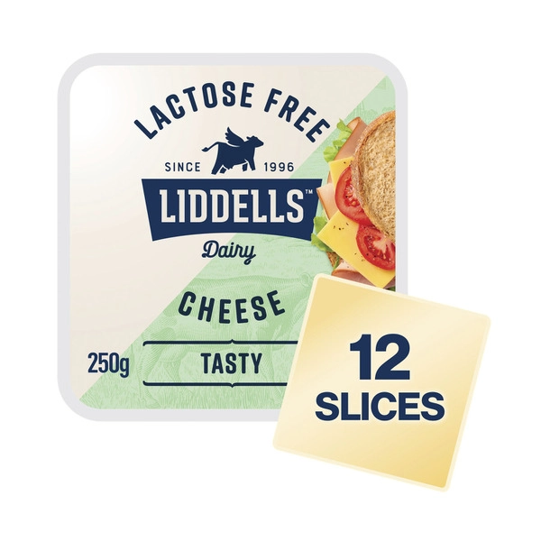 Liddells Lactose Free Tasty Cheese Slices 250g