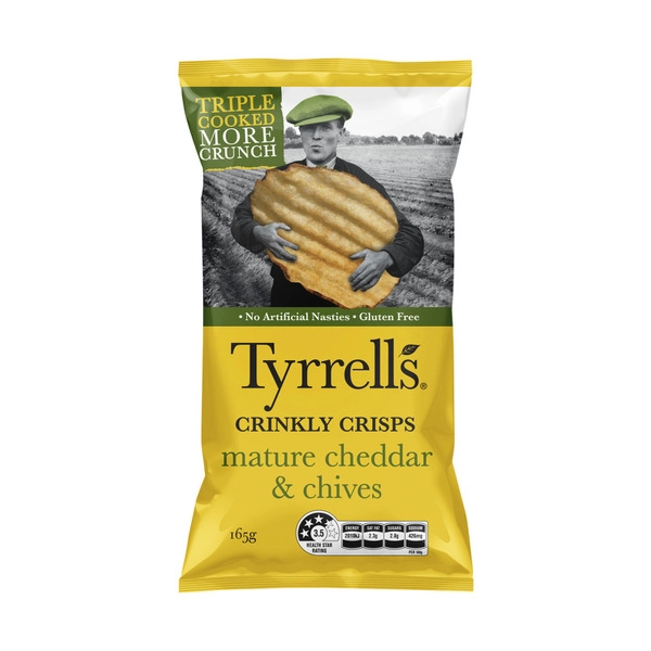 Tyrrells Crinkle Cut Mature Cheddar 165g