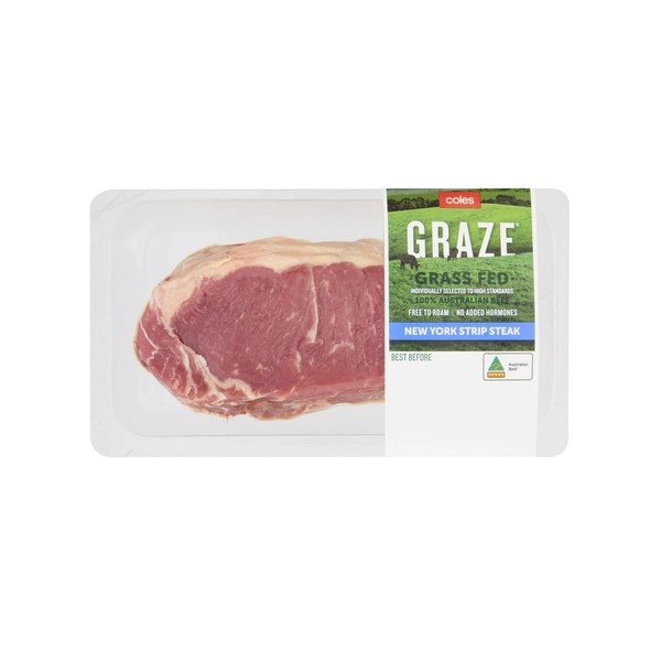 Coles Graze Grassfed Beef New York Strip Steak 380g