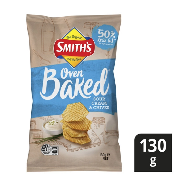 Smith's Baked Snacks Sour Cream & Chives 130g