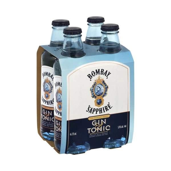 Bombay Sapphire Gin & Tonic 275mL 4 Pack