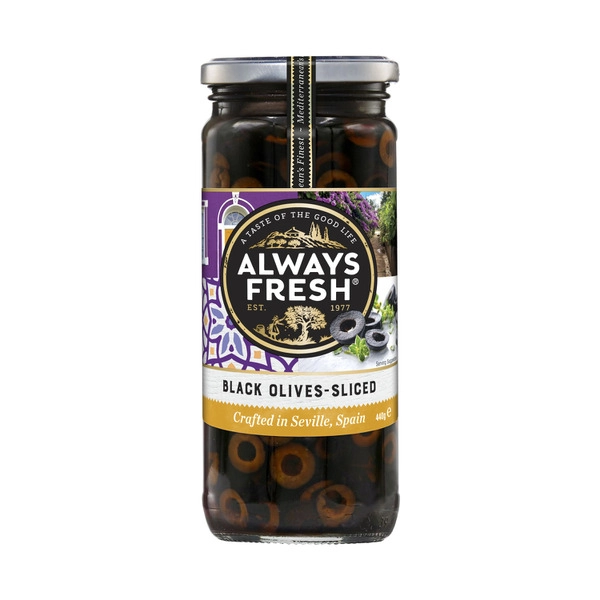 Always Fresh Olives Black Sliced 440g