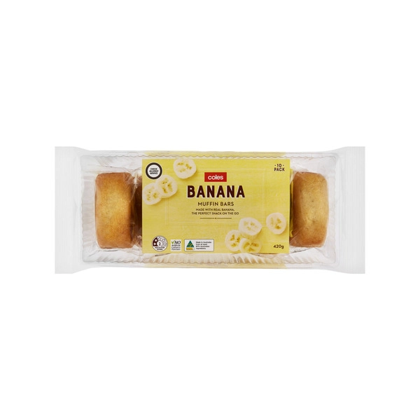 Coles Banana Muffin Bars 420g