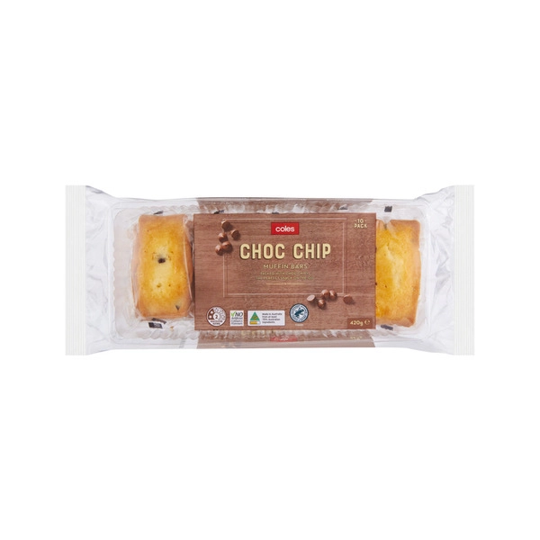 Coles Chocolate Chip Muffin Bars 420g