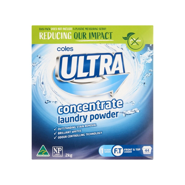 Coles Ultra Laundry Powder Concentrate Top & Front Loader 2kg