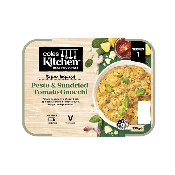 Coles Kitchen Pesto And Sundried Tomato Gnocchi 350g