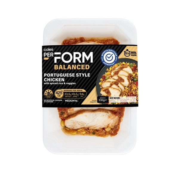 Coles Perform Portuguese Style Chicken 330g