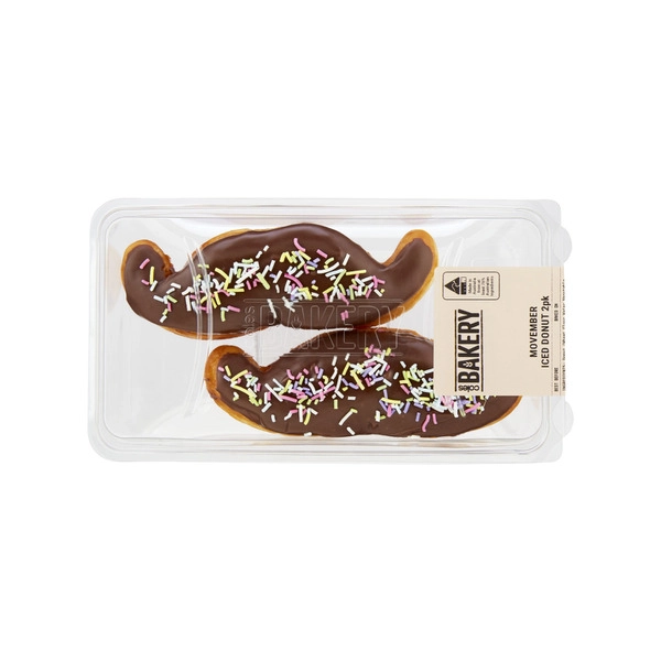 Coles Bakery Limited Edition Movember Donut 2 pack