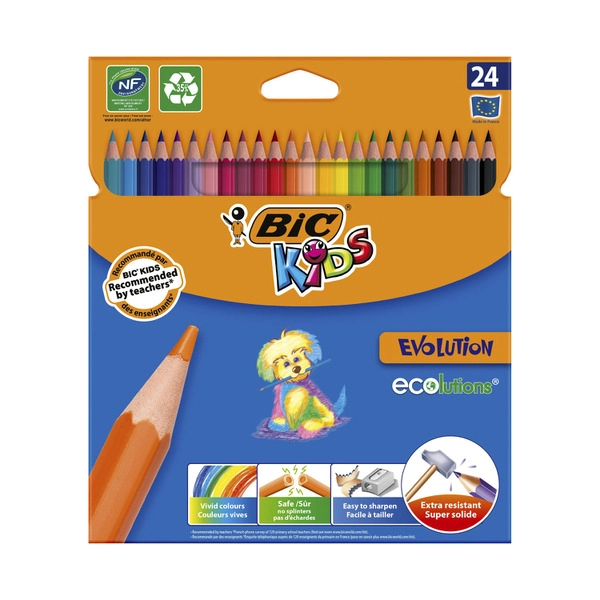 Bic Kids Evolution Colouring Pencils 24 pack