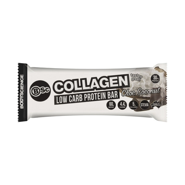 BSc Bodyscience Collagen Low Carb Protein Bar Choc Coconut 60g