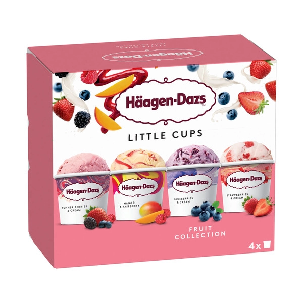 Haagen Dazs Fruit Collection Ice Cream Mini Cups 4 Pack 380mL