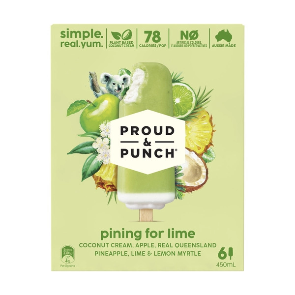 Proud & Punch Pining For Lime Frozen Dessert 6 Pack 450mL