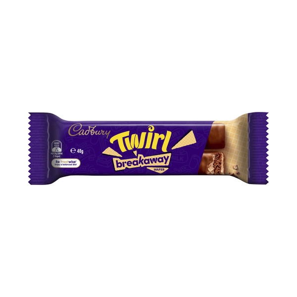 Cadbury Bar CADBURY TWIRL BREAKAWAY CHOCOLATE BAR 40G 