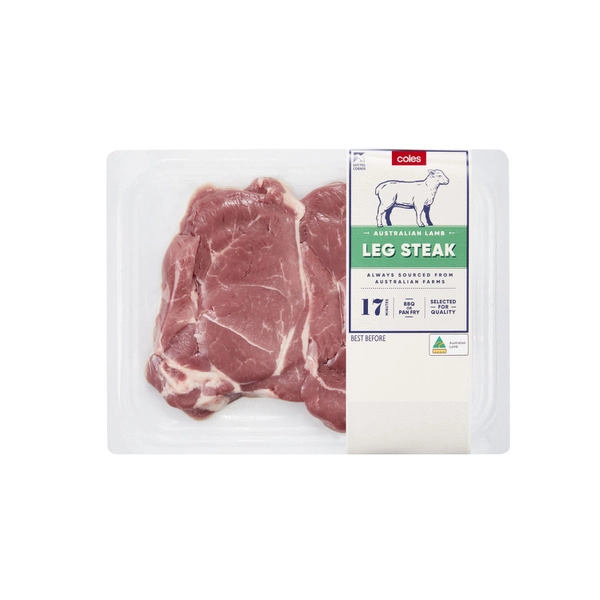 Coles Lamb COLES LAMB LEG STEAK 270GRAM 