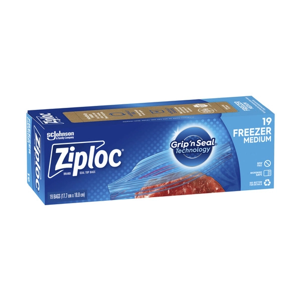 Ziploc Medium Resealable Food Storage Freezer Bags 19 pack