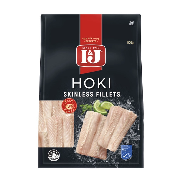 I&J Wild Caught New Zealand Hoki Fillets 500g