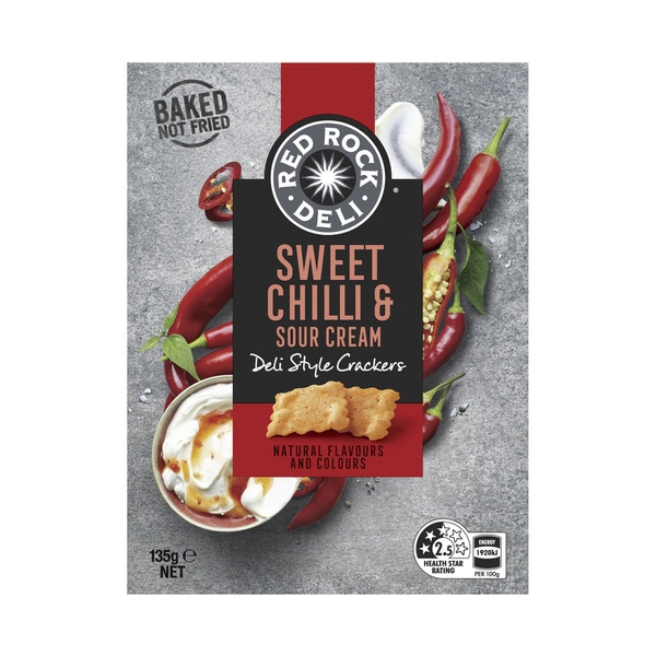 Red Rock Deli Sweet Chilli & Sour Cream Deli Style Crackers 135g