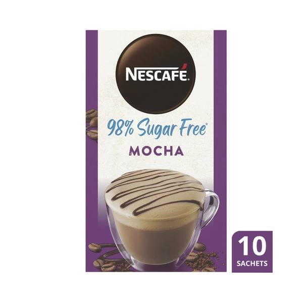 Nescafe 98% SF Mocha Coffee Sachets 10 pack