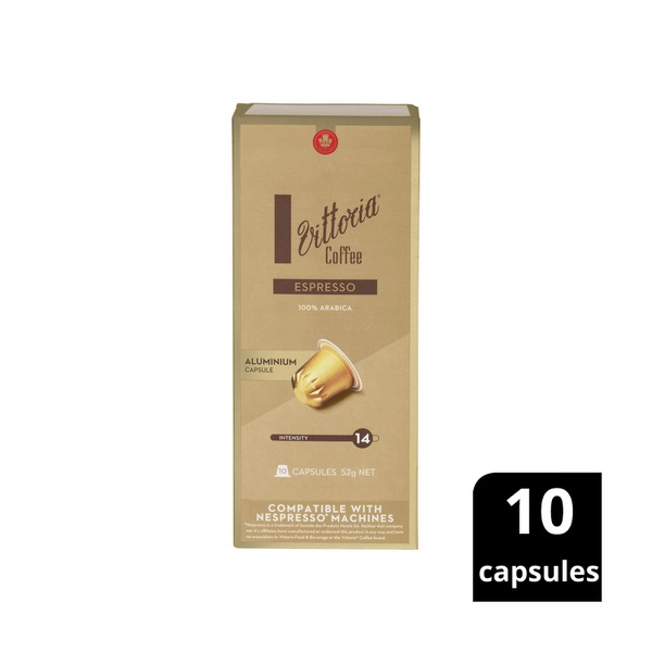 Vittoria Espresso Nespresso Compatible Coffee Capsules 10 pack