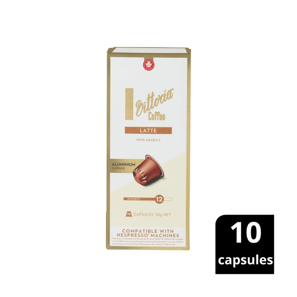 Vittoria Latte Nespresso Compatible Coffee Capsules 10 pack