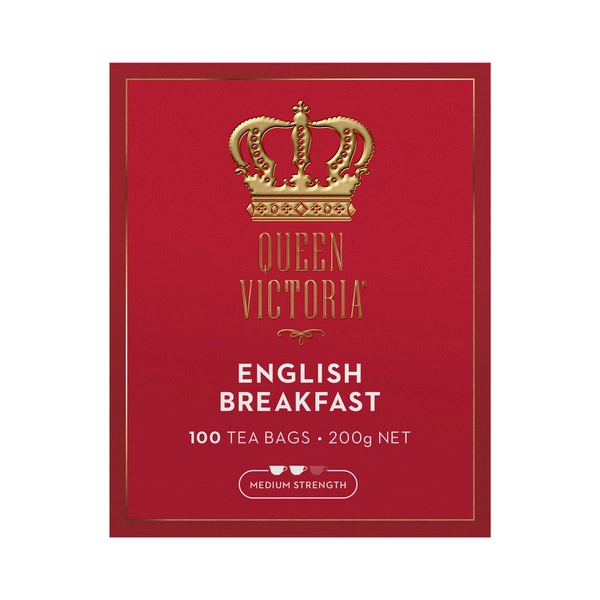 Queen Victoria Tea Bags QUEEN VICTORIA ENGLISH BREAKFAST TEA BAGS 100 PACK 