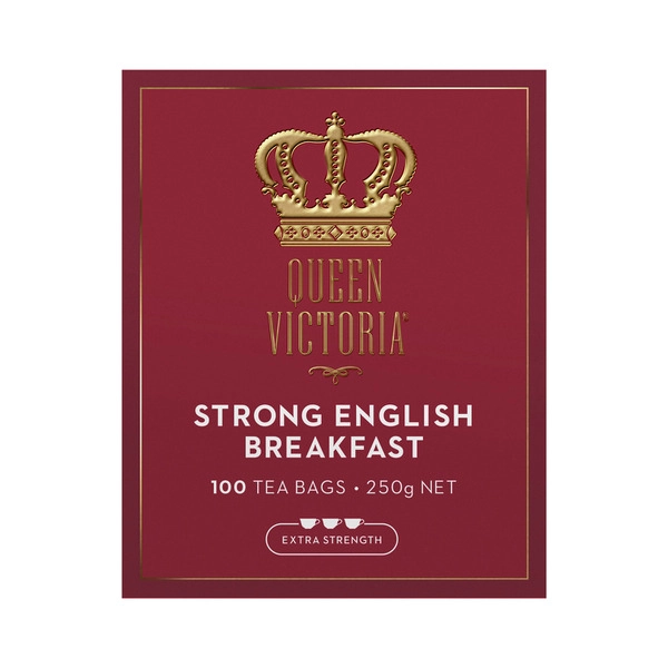 Queen Victoria Tea Bags QUEEN VICTORIA ENGLISH BREAKFAST EXTRA STRONG TEA BAGS 100 PACK 