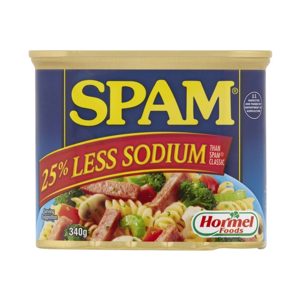 Spam Spiced Ham Less Salt 340g