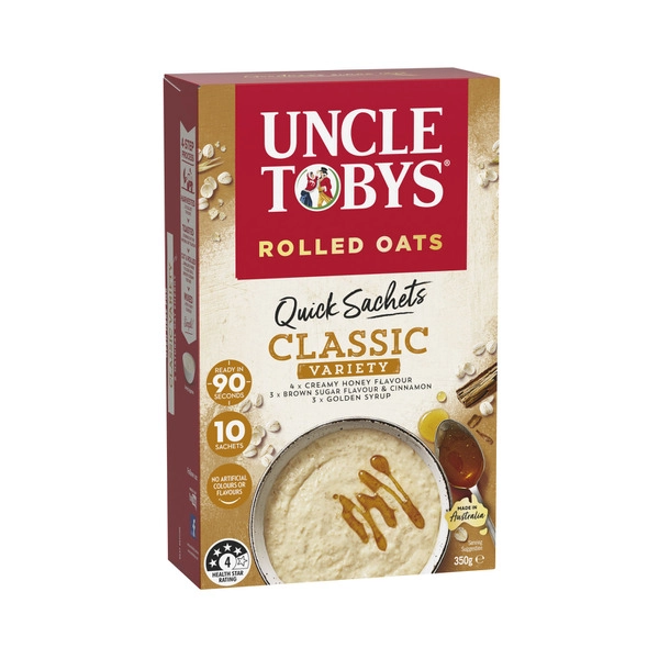 Uncle Tobys Oats Quick Sachets Classic Variety 350g