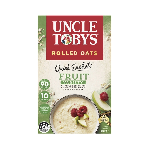 Uncle Tobys Oats Quick Sachets Fruit Variety 350g